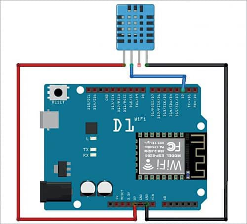 DHT11传感器与WeMos D1板的接口